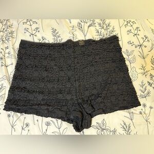 Torrid Black Lace Ruffle Boyshorts